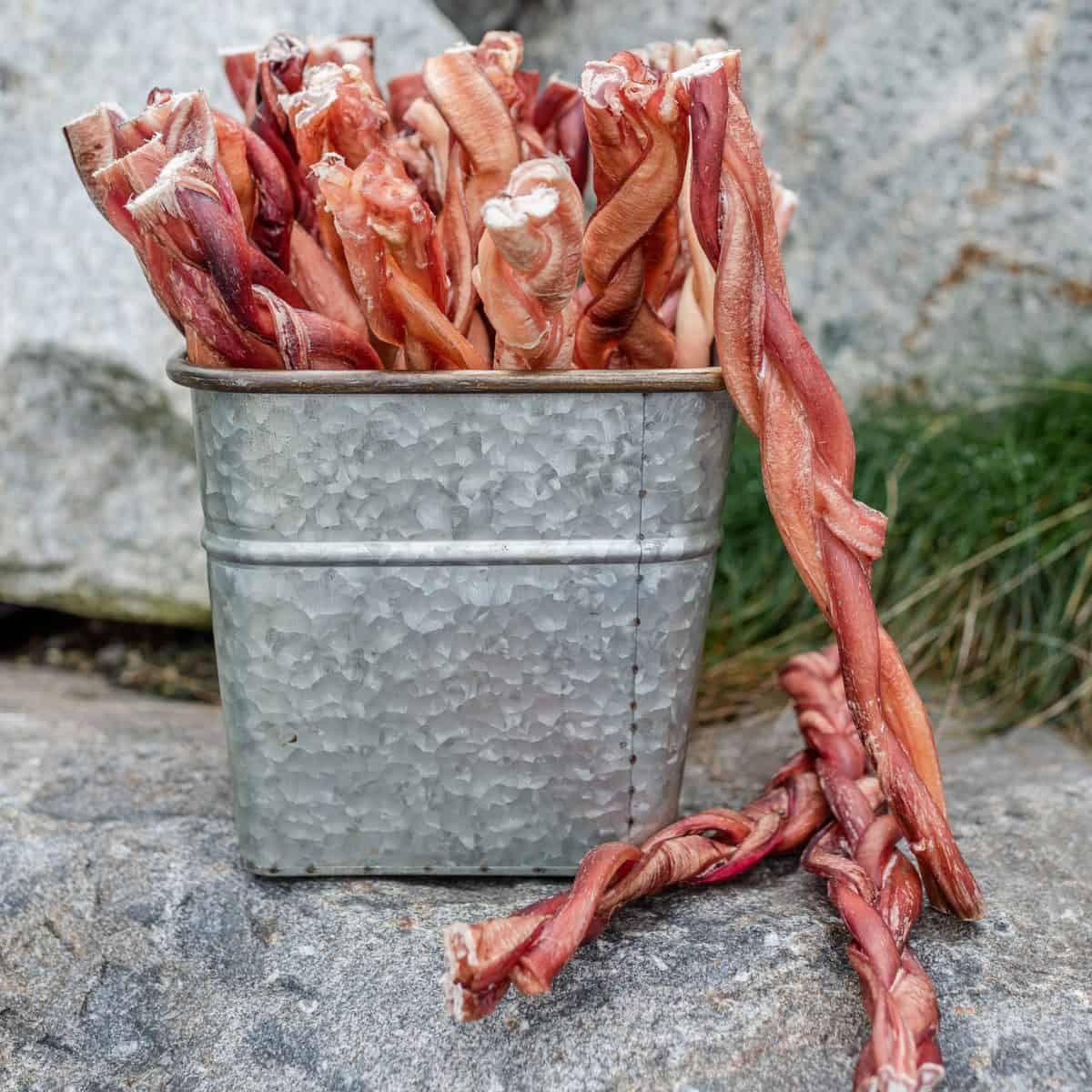 Twelve inch braided super jumbo odor-free bully stick