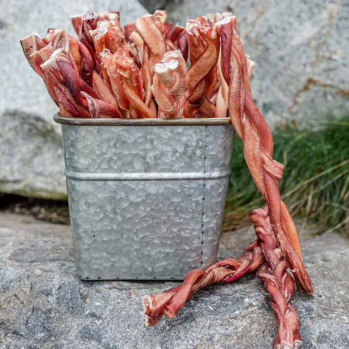 Twelve inch braided super jumbo odor-free bully stick
