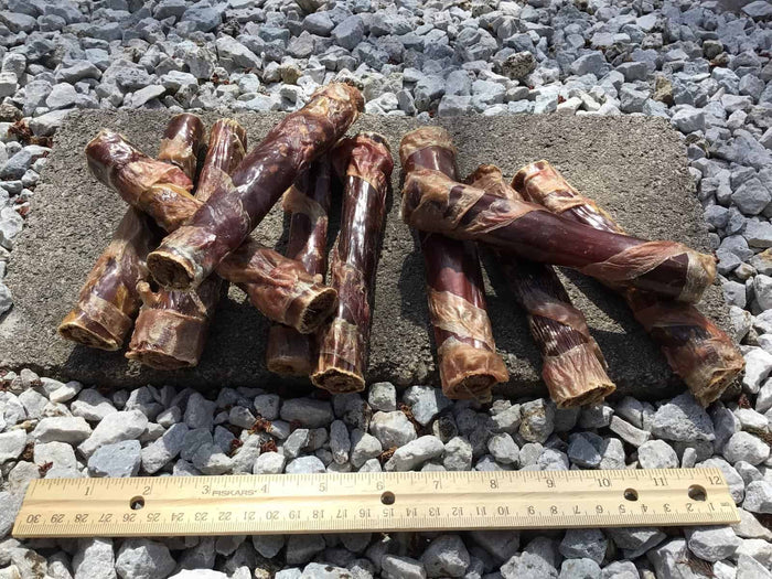 Six inch bladder-wrapped chewy bull