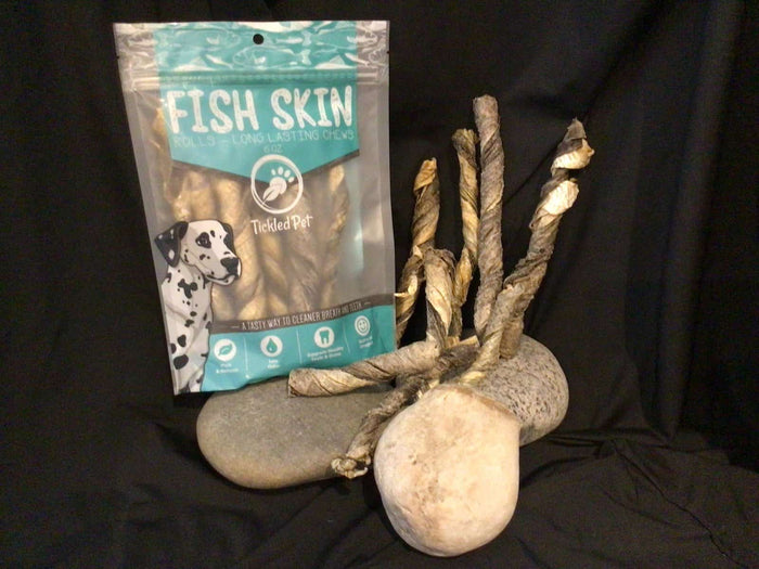 Six ounce bag of Icelandic codfish skin rolls