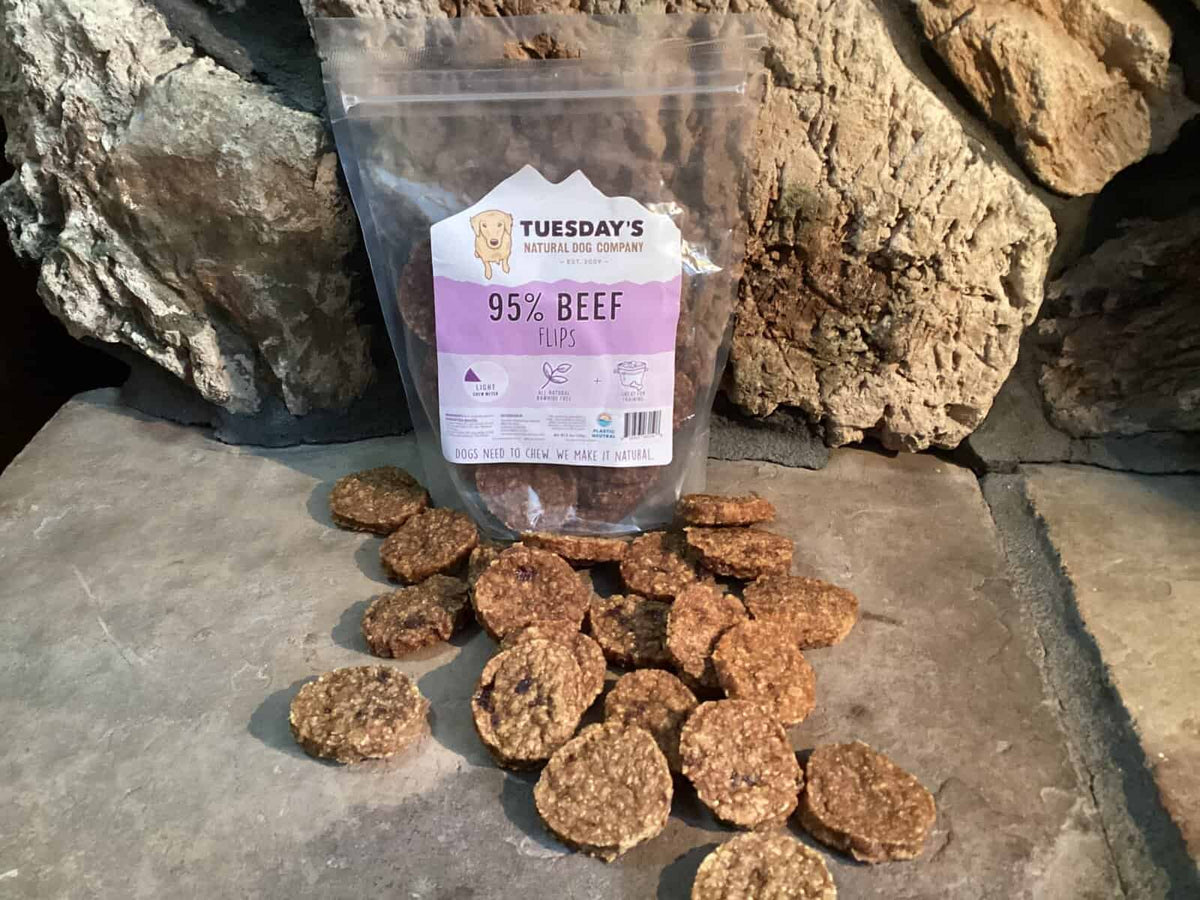 Beef flips, soft round cookie treats