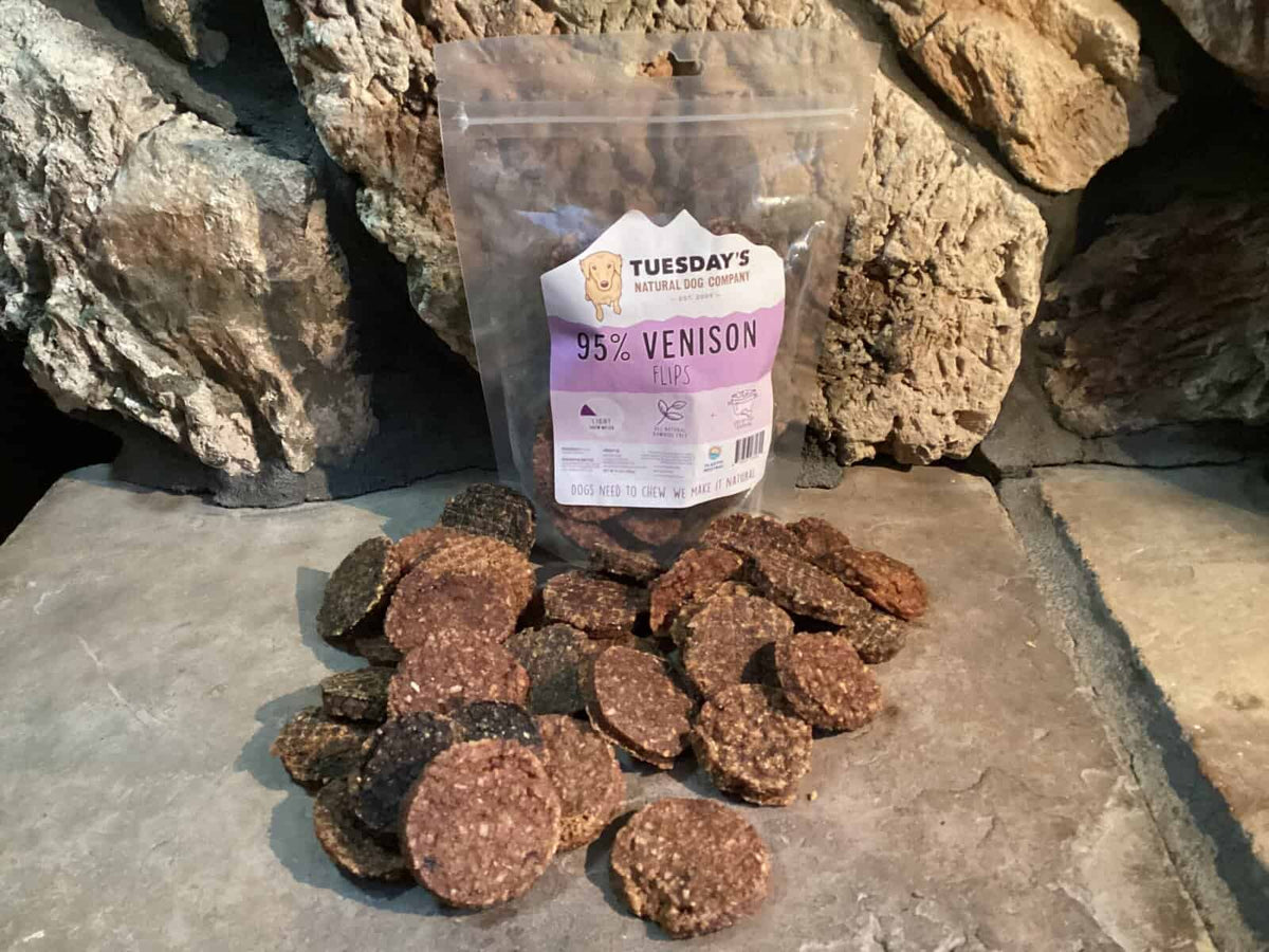 Venison flips, soft round cookie treats