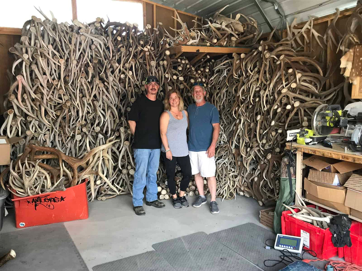 The Schaufler family, three generations in the antler trade