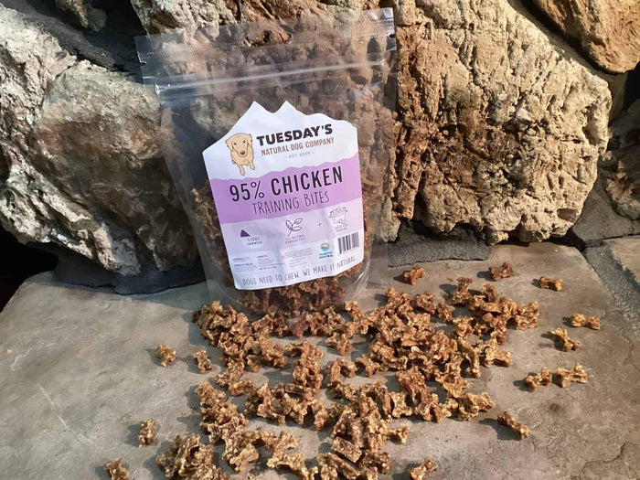 Chicken training bites, bone-shaped soft treats