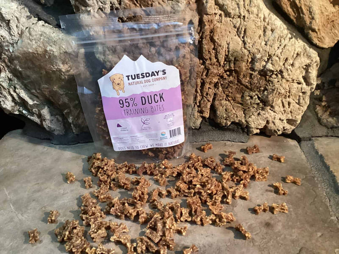 Duck training bites, bone-shaped soft treats