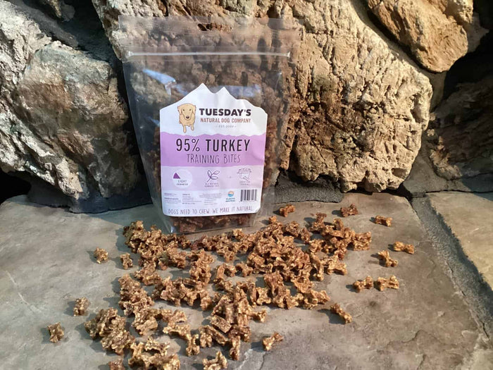 Turkey training bites, bone-shaped soft treats
